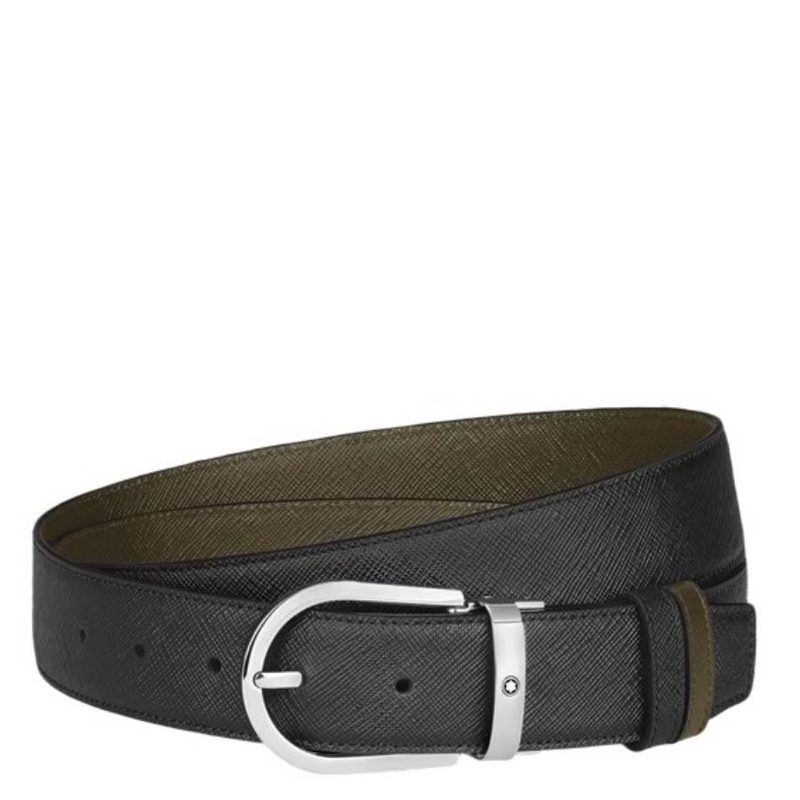 Montblanc Sartorial Leather Horseshoe 35mm Reversible Belt