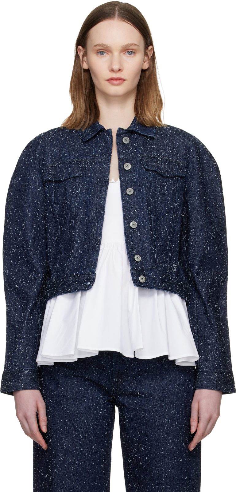 Navy The Ovalo de-Nimes Denim Jacket 261553F060000