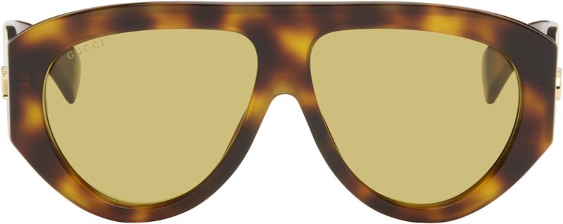 Brown Mask Frame Sunglasses 262451F005002