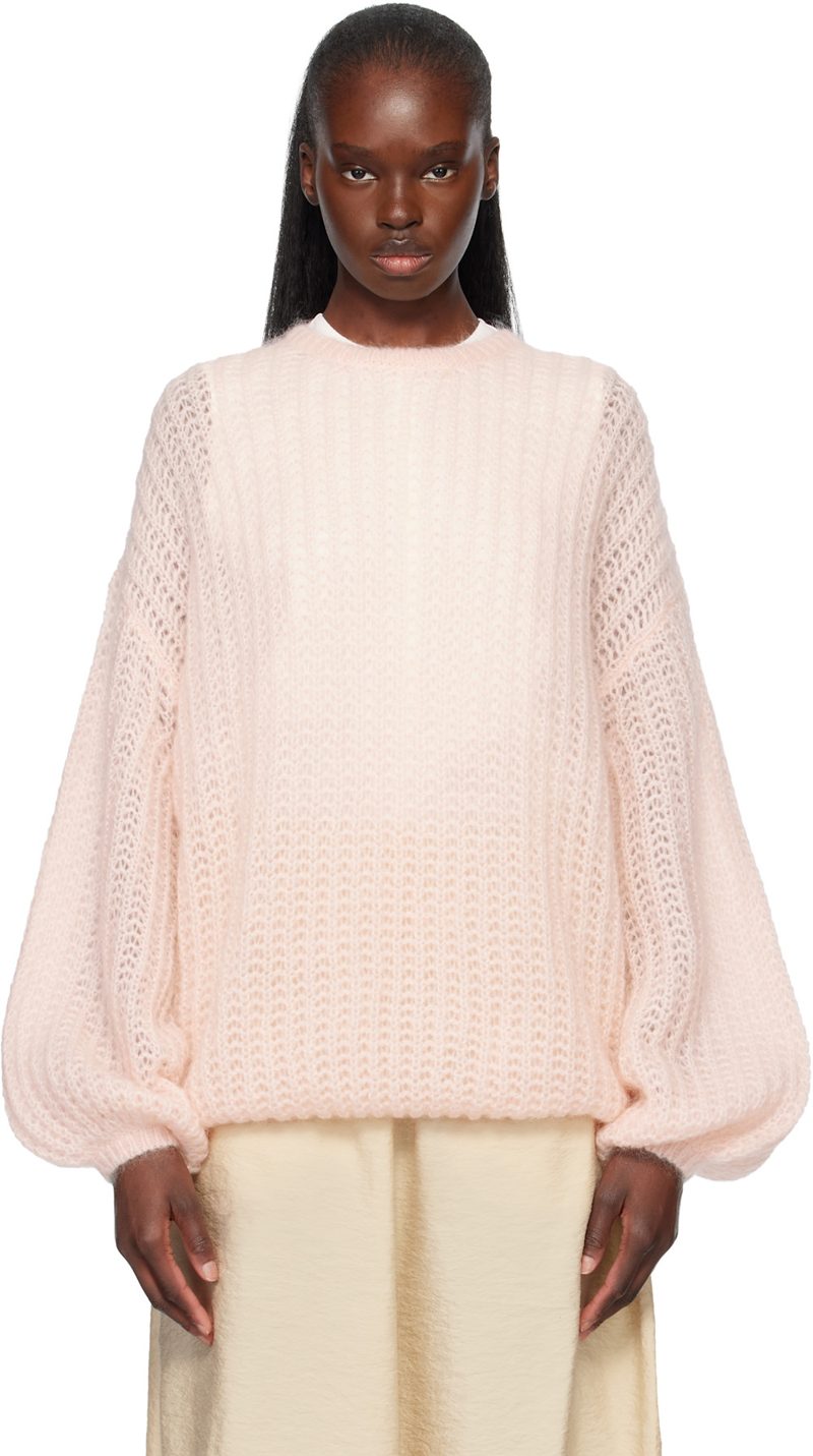 TOTEME Pink Puffed Knit Sweater 261771F096007