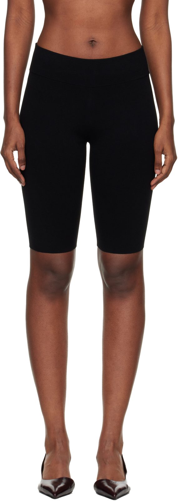 TOTEME Black Capri Knit Shorts 261771F088002