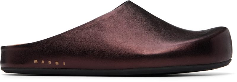 Marni Brown Fussbett Sabot Slip-On Loafers 261379M234003