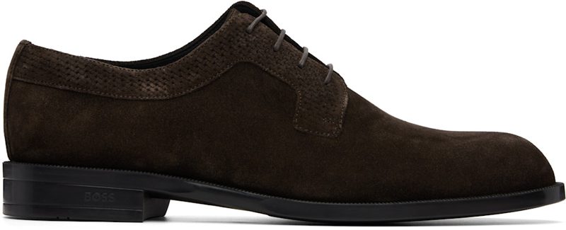 Brown Suede Derbys 261085M225020