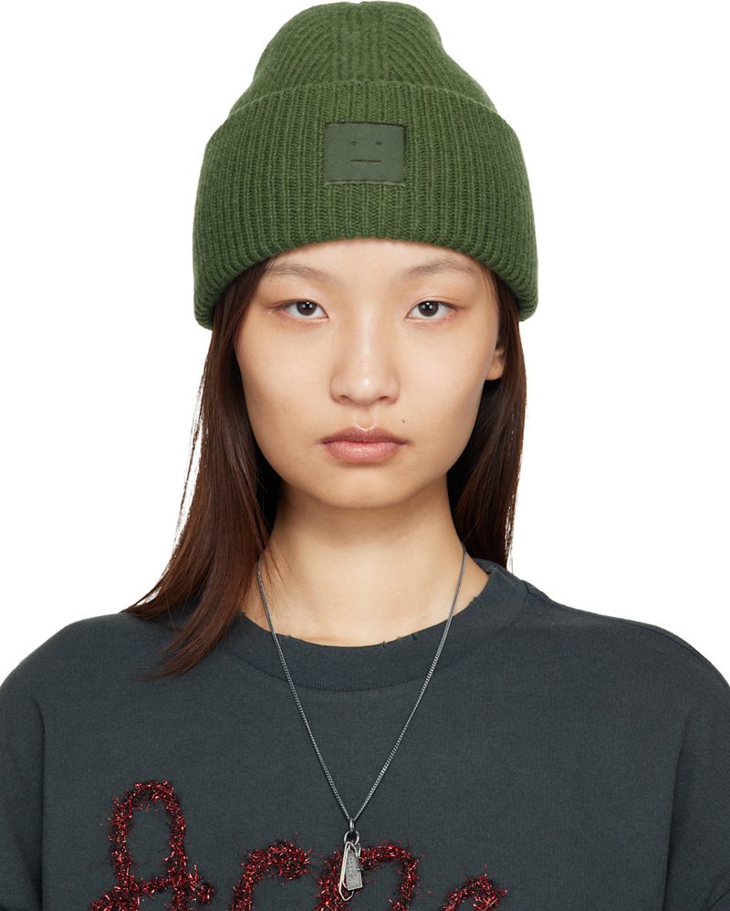 Green Face Logo Beanie 261129F014003