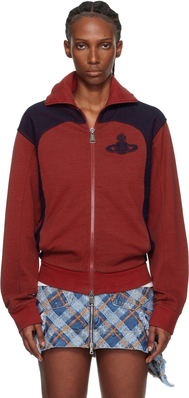 Red & Navy Alien Track Jacket 261314F097006