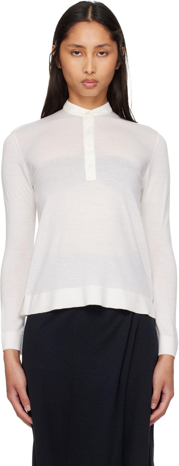 TOTEME [오프화이트] Wool Silk Knit Sweater 261771F109007