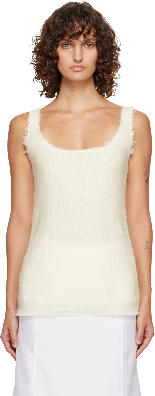 TOTEME [오프화이트] Mohair Knit Tank Top 261771F111004