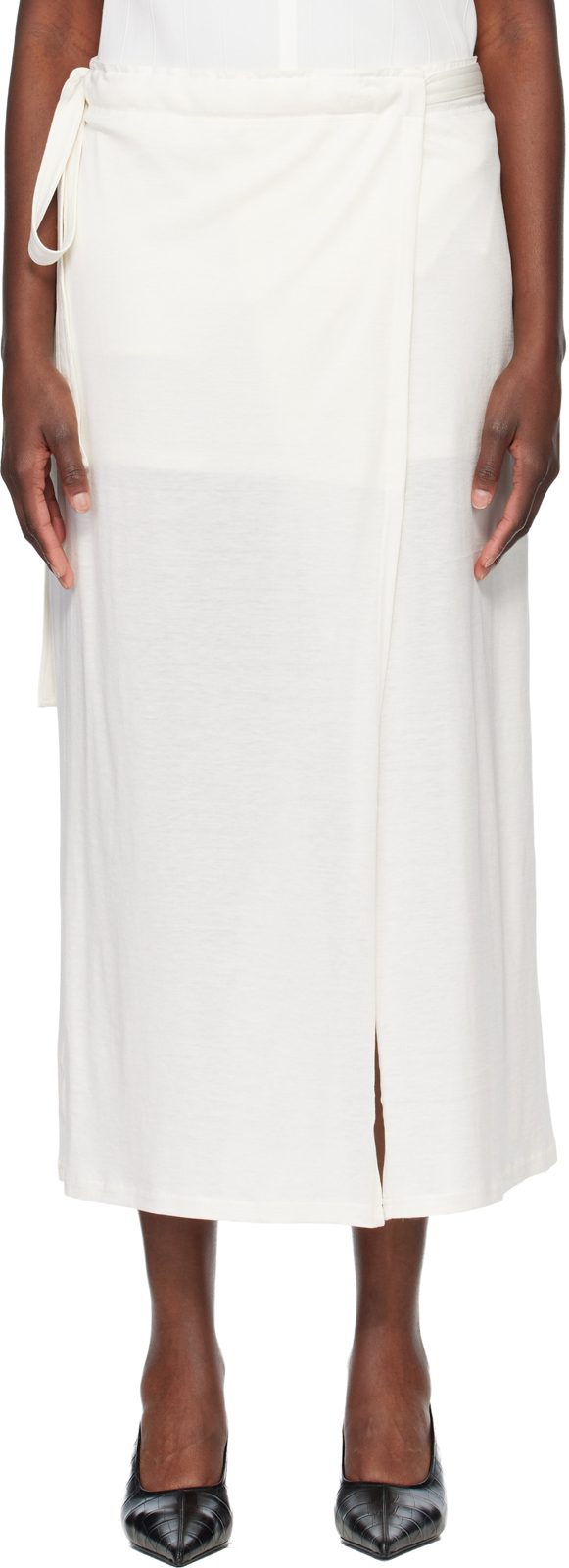 TOTEME [오프화이트] Wrap Midi Skirt 261771F092003