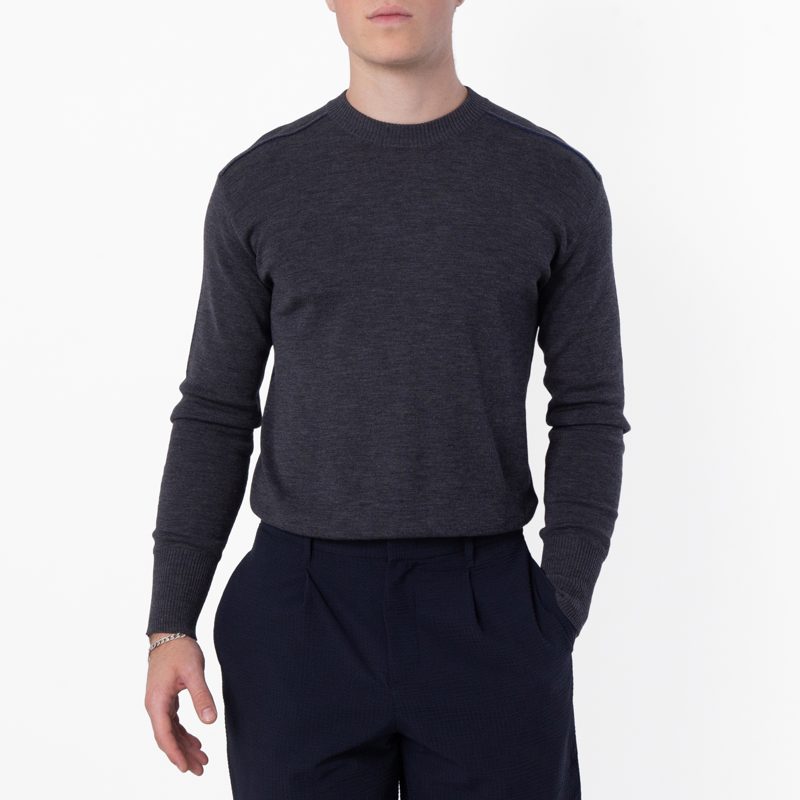 Lightweight Crew-Neck Wool Jumper_Grey