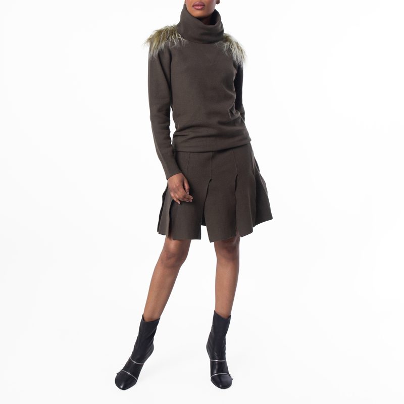 Womens Glen Wool Dress_Glen