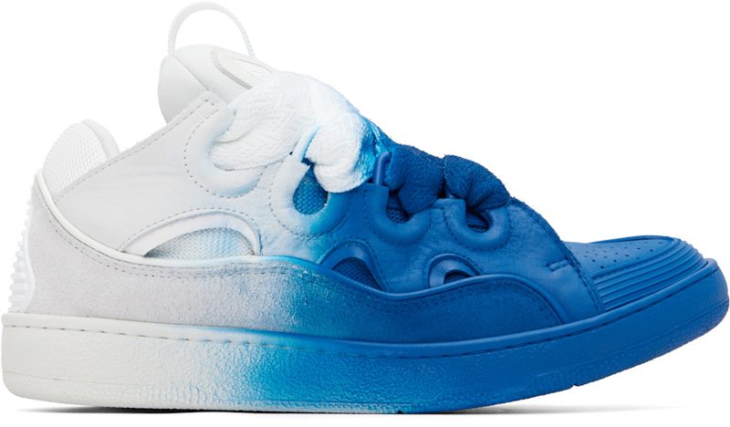Blue & [오프화이트] Spray Curb Sneakers 261254F128019