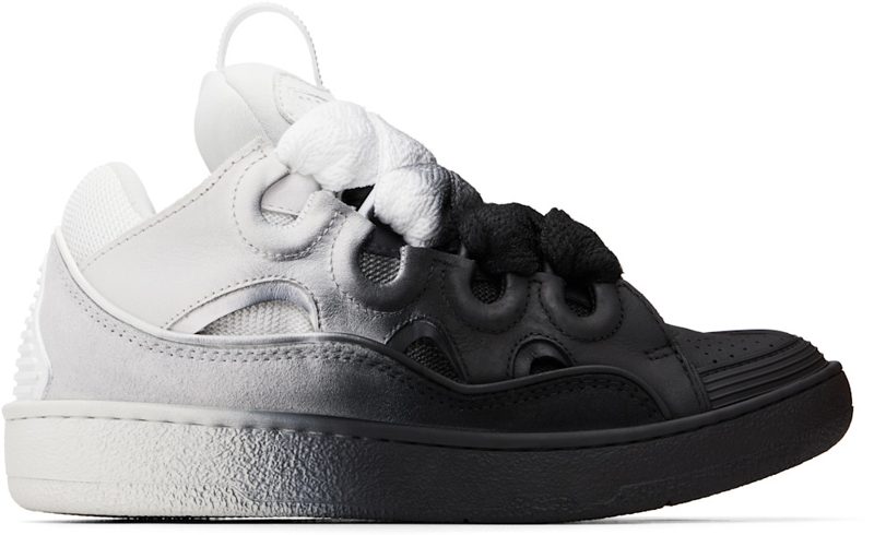 Black & White Curb Spray Sneakers 261254F128018