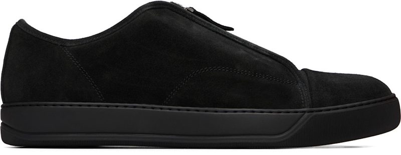 Black DBB1 Suede Zip Sneakers 261254M237092