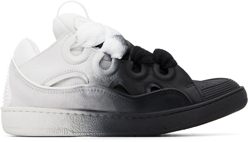 Black & [오프화이트] Spray Curb Sneakers 261254M237066