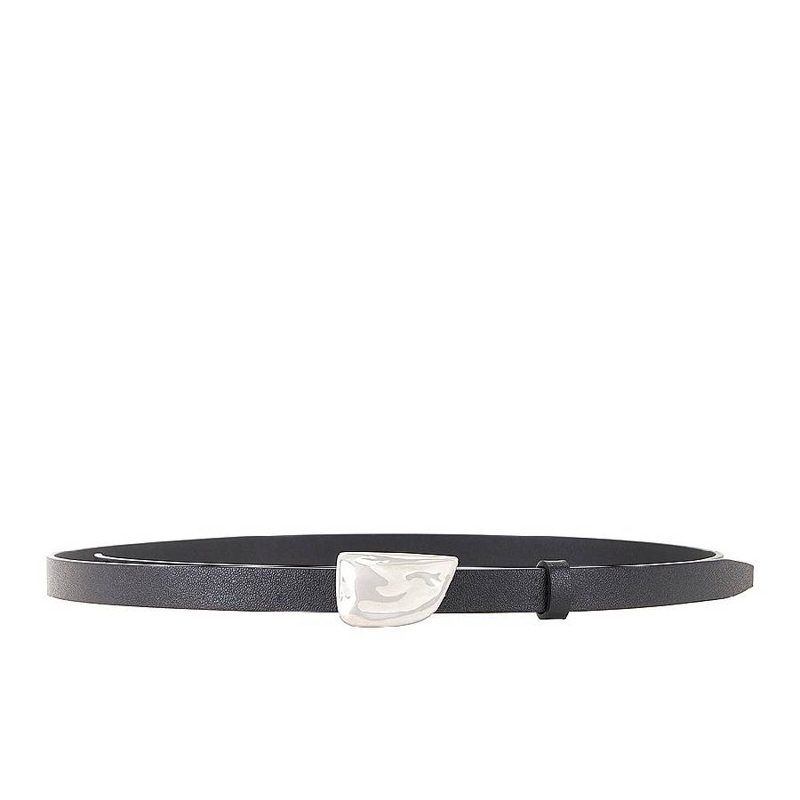 Signature Shield Leather Belt_Black
