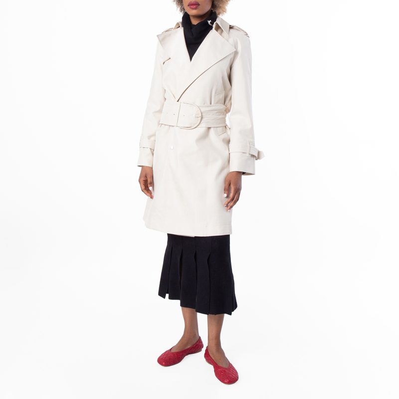 Lightweight Mid-Length Trench Coat_Grain