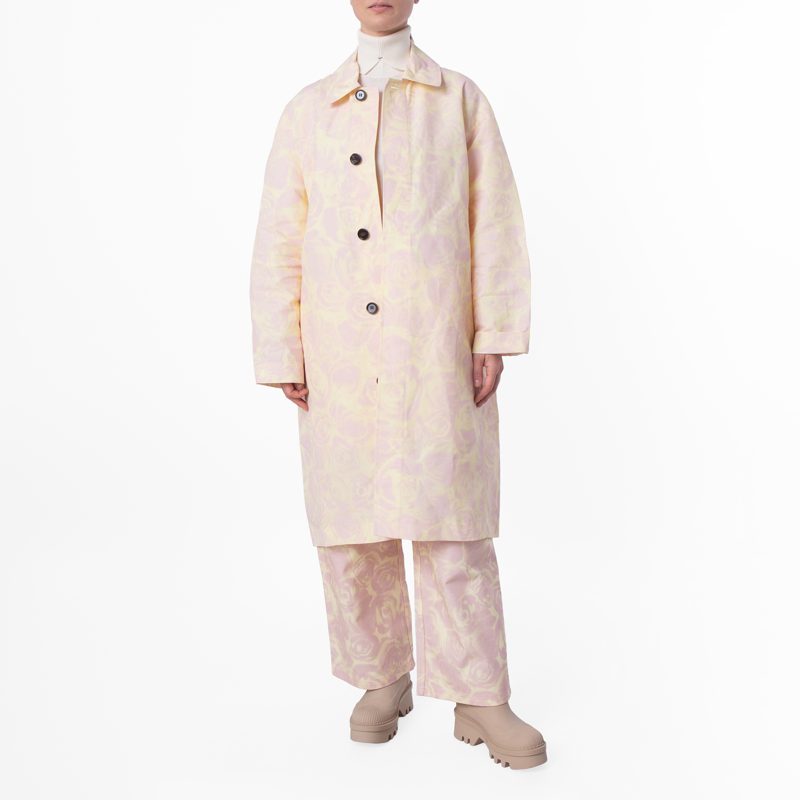 Rose Print Taffeta Coat_Cameo Ip Pattern