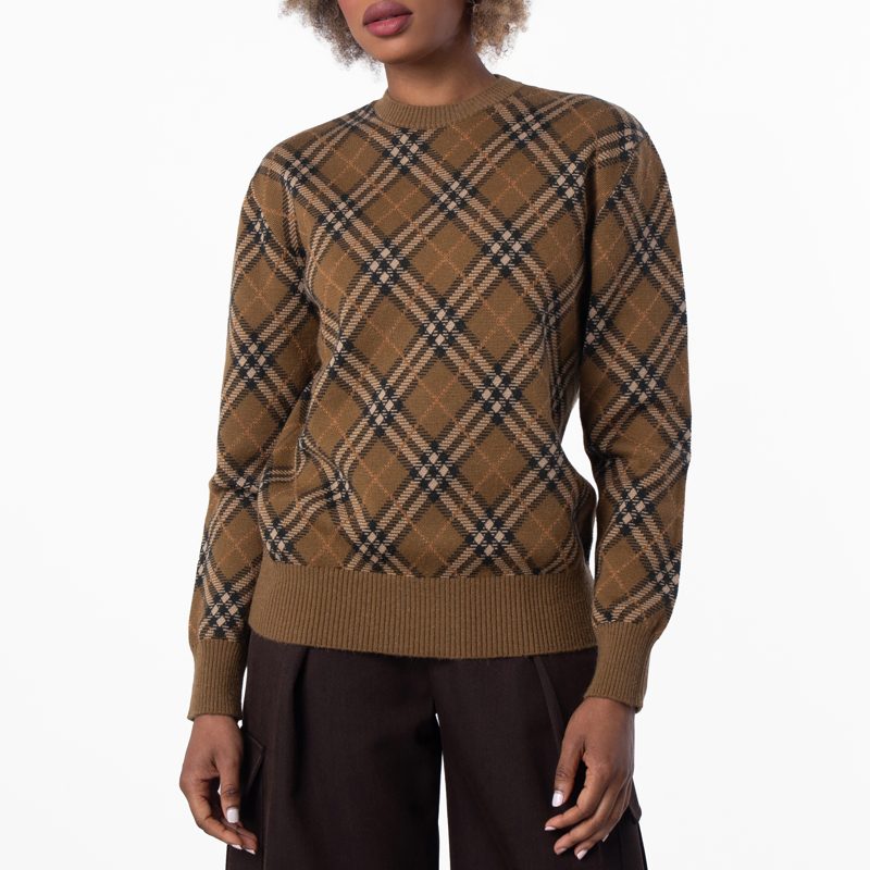 Check Wool Mohair Blend Sweater_Shrew Ip Check