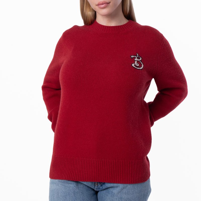 B Snake Wool Cashmere Sweater_Geranium
