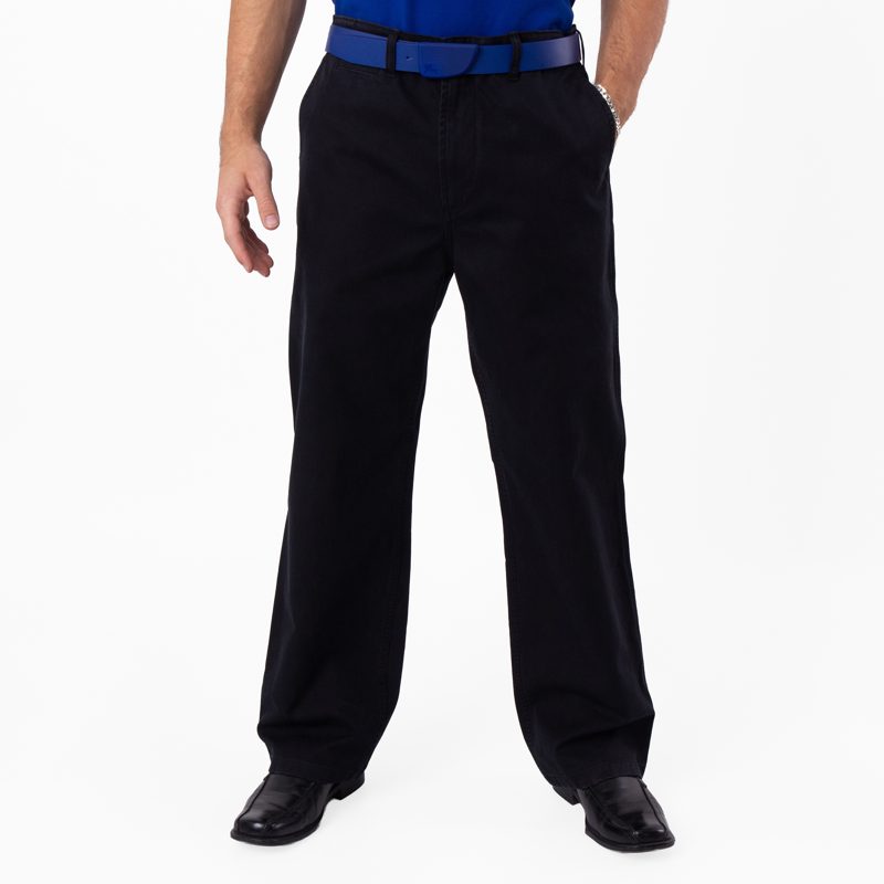 Straight Hem Trousers_Black