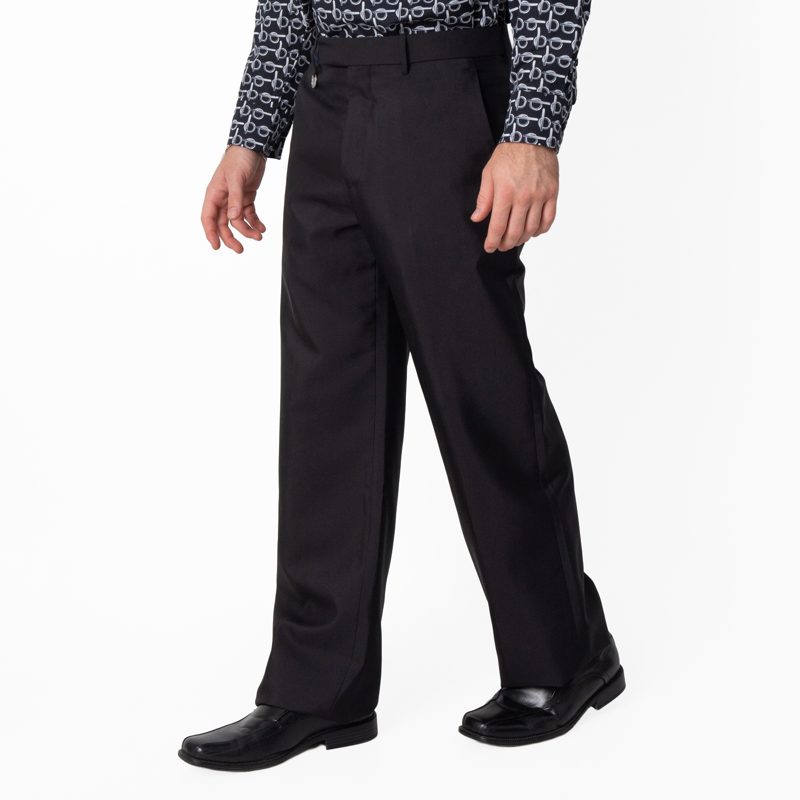 Wool-Blend Tailored Trousers_Black