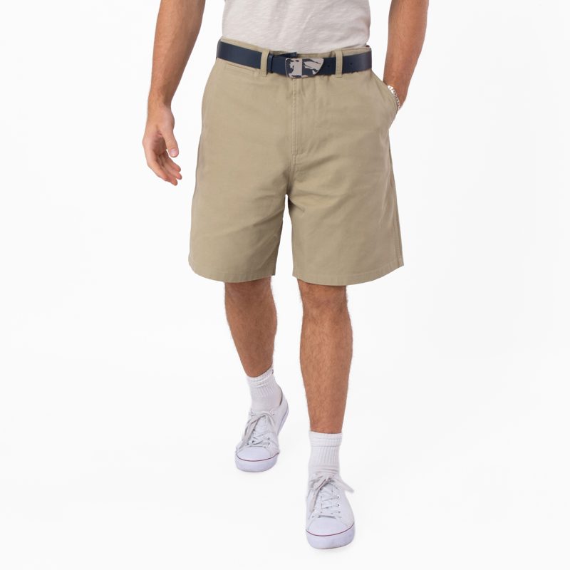 Twill Weave Bermuda Cotton Shorts_Hunter