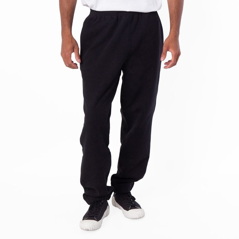 EKD Embroidered Cotton Track Pants_Black