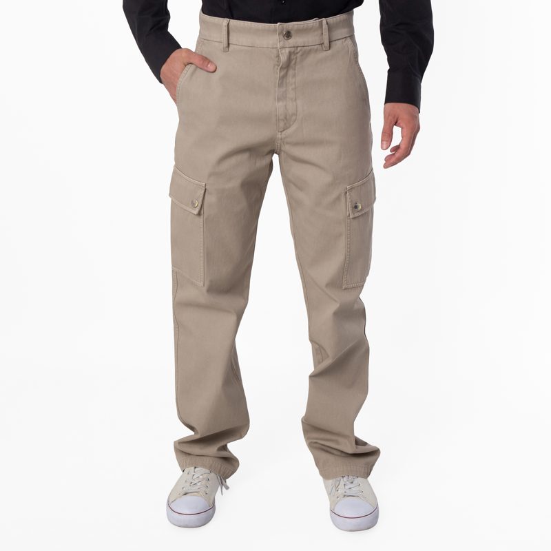 Straight-Leg Cotton Cargo Trousers_Heron