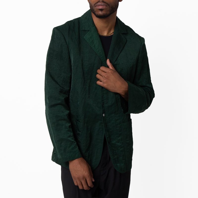 Nylon Tailored Blazer Jacket_Ivy