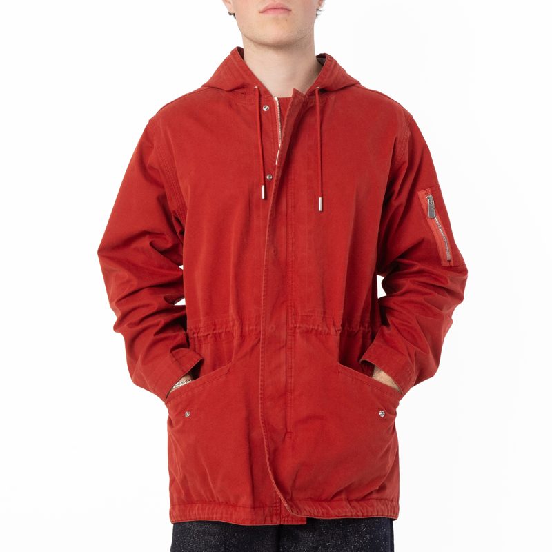 Mens Bonded Cotton Parka_Rust