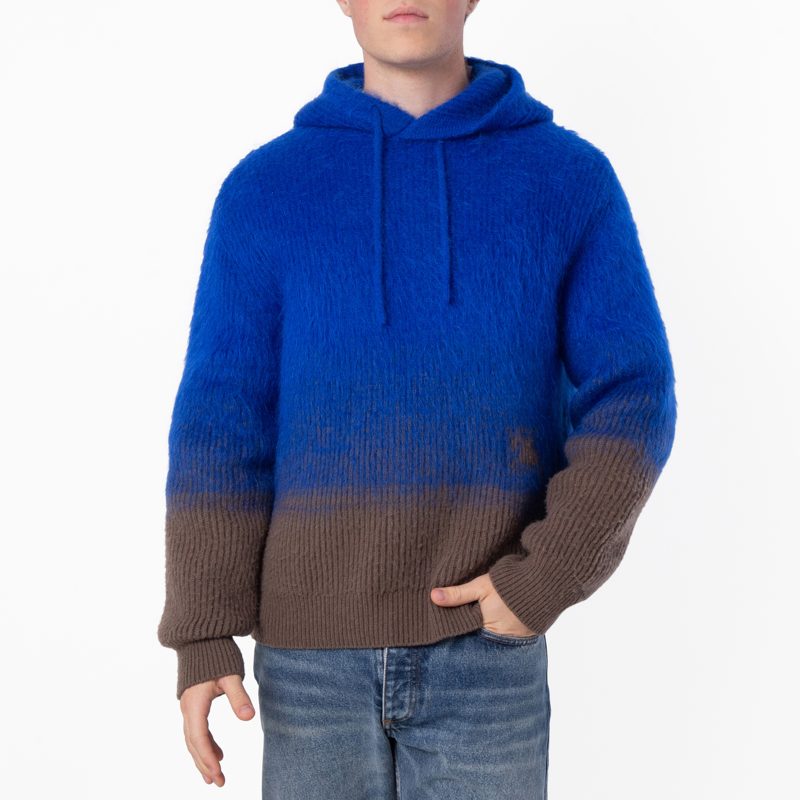 Wool Mohair Blend Hoodie_Grey/Knight