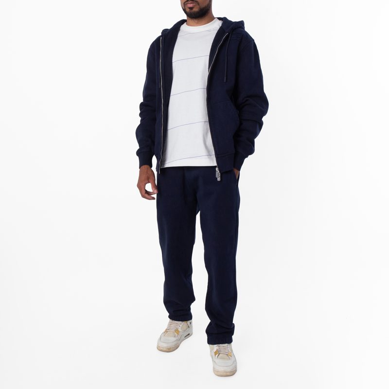 Equestrian Knight Patch Zip Hoodie_Navy