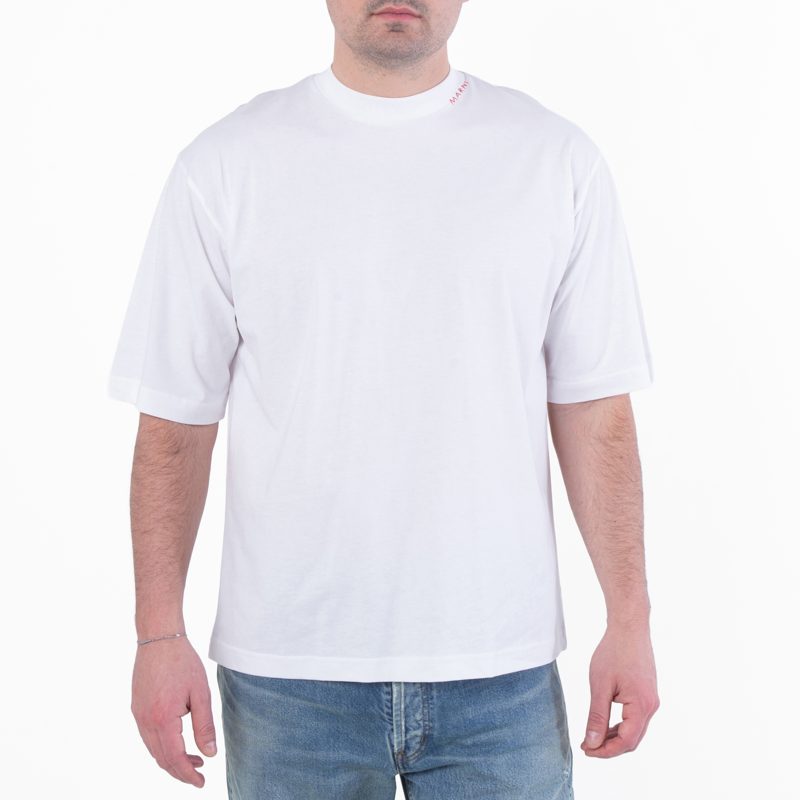 Marni Lily White Symbol Logo Cotton T-Shirt_Lily White