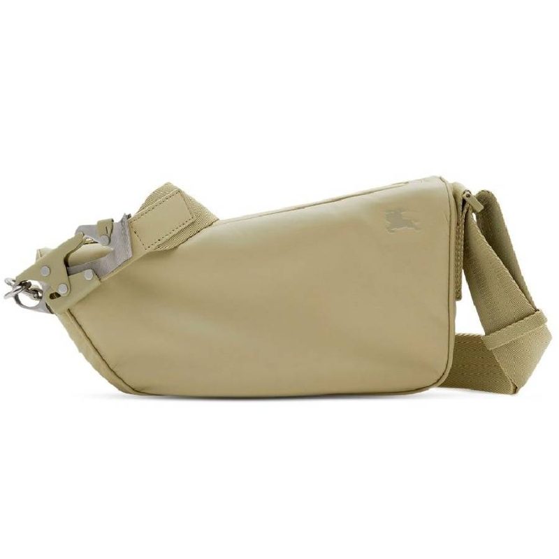 Burbery Calf Leather Shield Crossbody Bag_Hunter