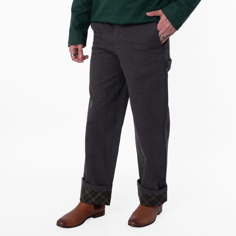 Cotton Carpenter Cotton Canvas Trousers_Black