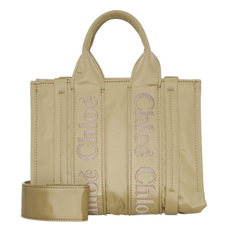 Chloe Woody Logo Small Nylon Tote Bag_Hotsan
