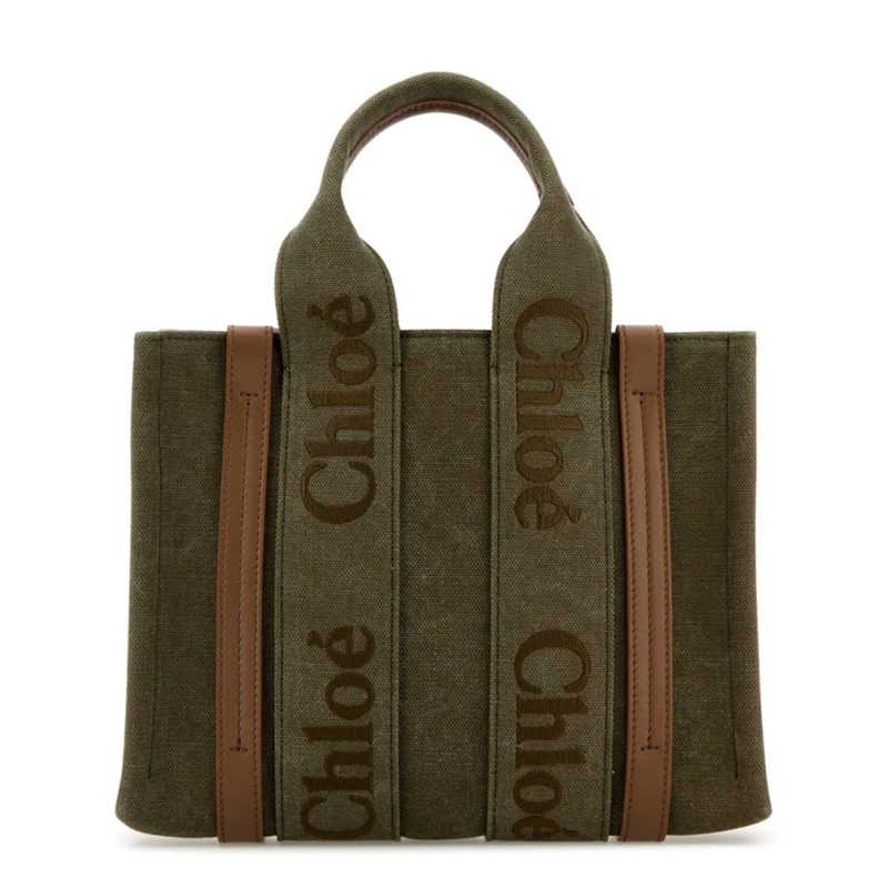 Chloe Canvas Small Woody Shopping Bag