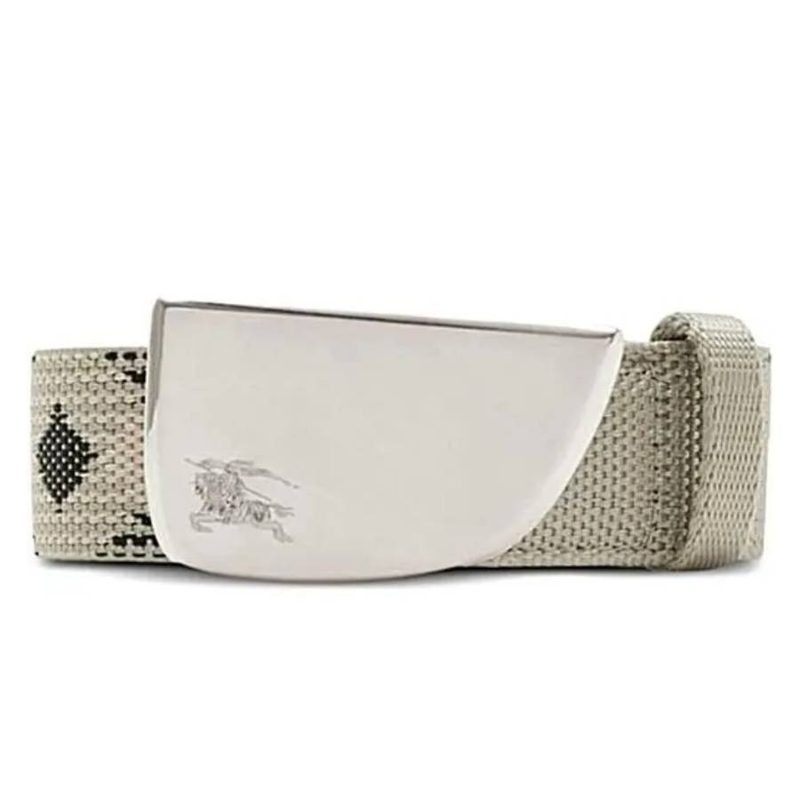 Mens Lichen Check Webbing Shield Belt