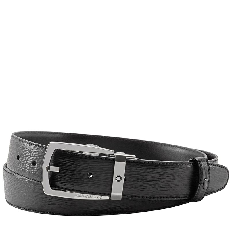 Montblanc Black Leather Belt- Black116706