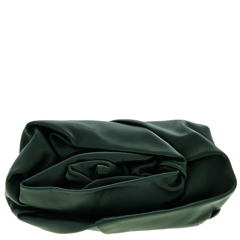 Rose Motif Leather Clutch