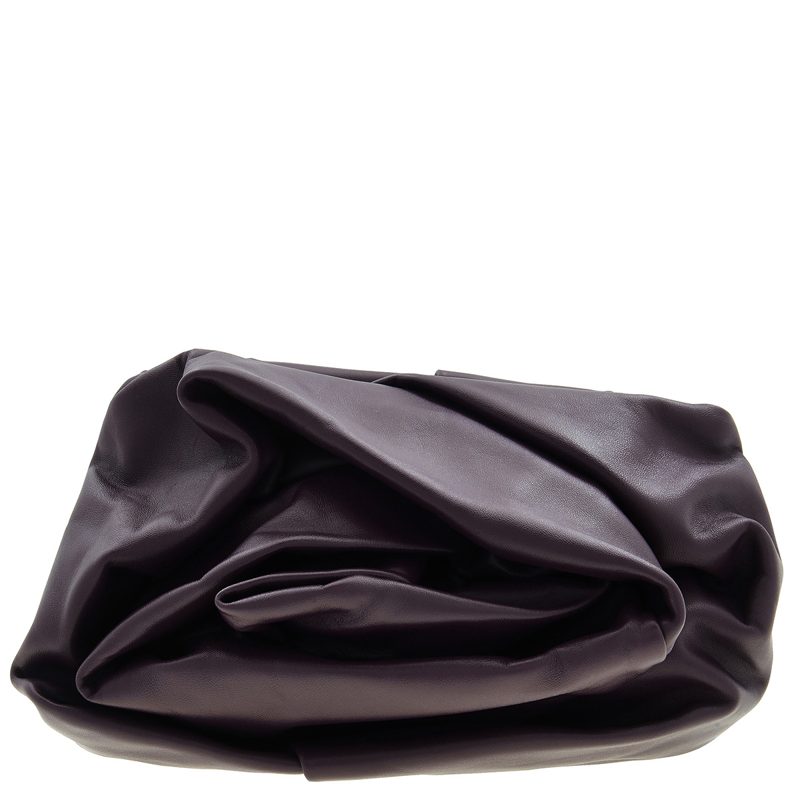 Rose Leather Clutch In Prune_Prune