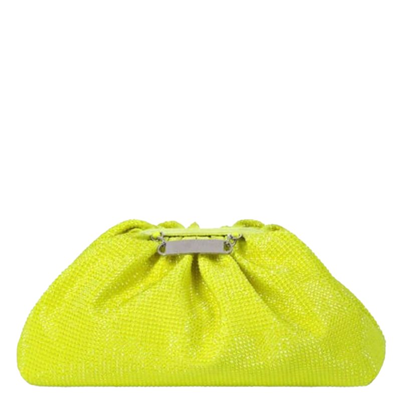 Philipp Plein Crystal Embroidered Mini Pillow Clutch Bag_Yellow