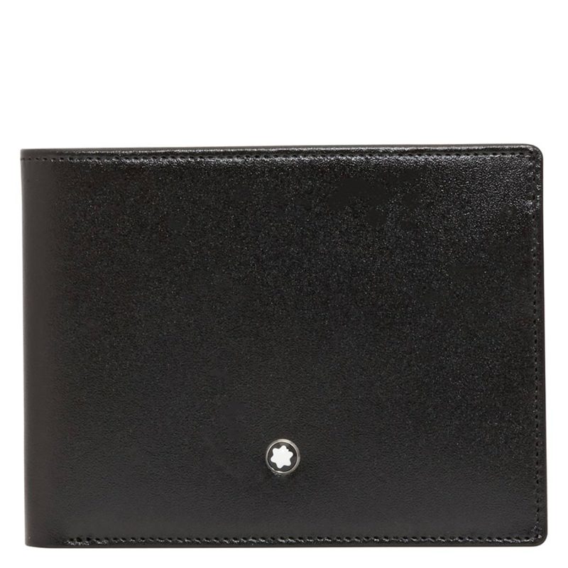 Montblanc Meisterstuck Leather 6cc Wallet In Black_Black