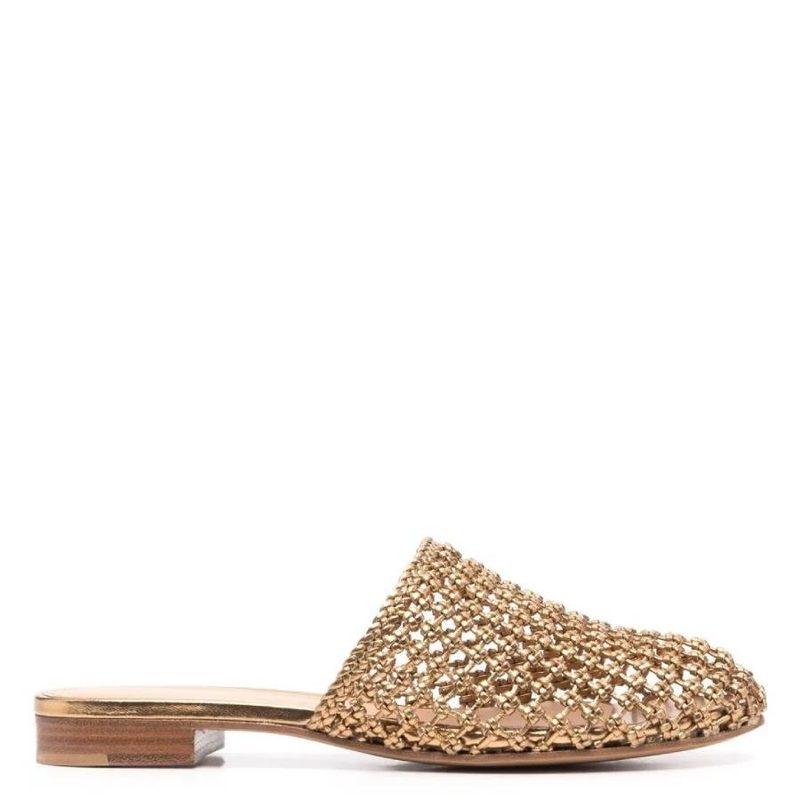 Ellas Knotted Leather Mules