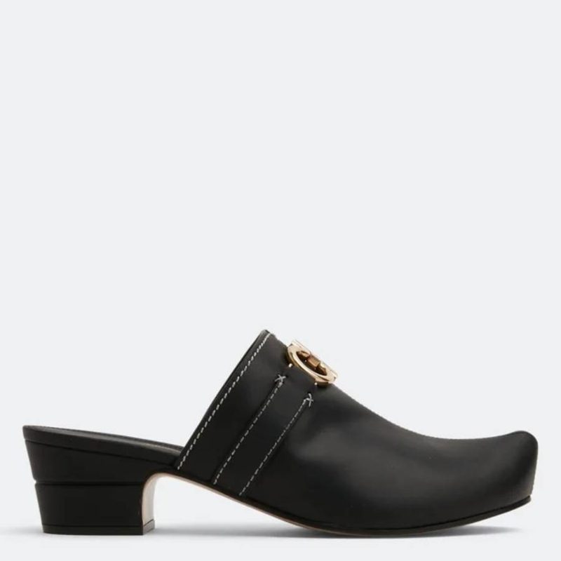 Phobos Leather Gancini Mules