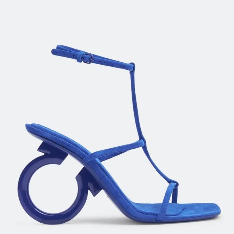 Elina T-Strap Gancini Sandals