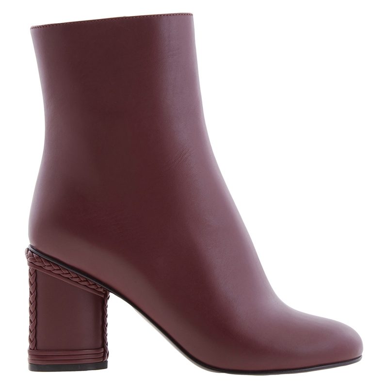 Leather Ankle Boots with Block Heel
