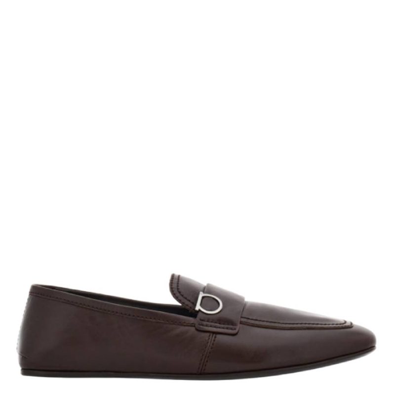 Gancini-Plaque Slip-On Loafers