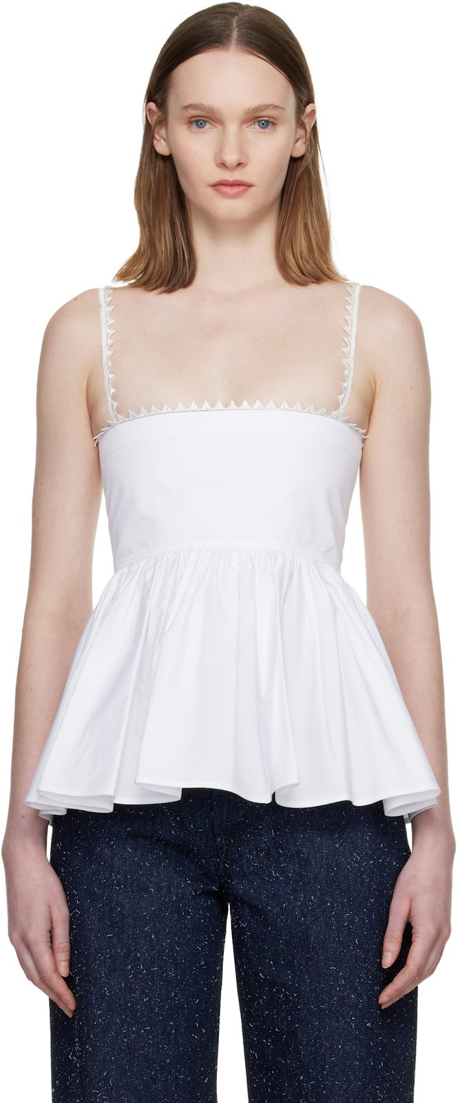 White The Traversin Top 261553F111000