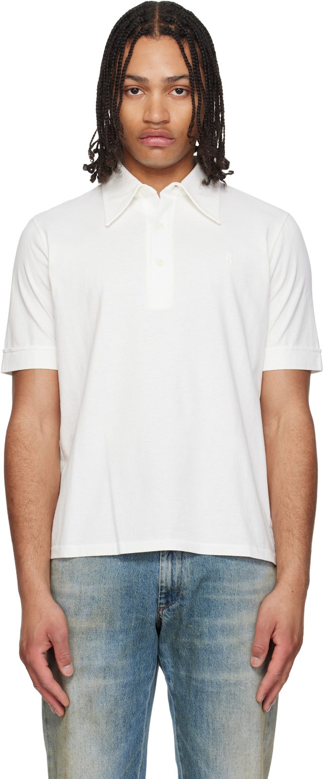 오프화이트 Embroidered-Logo Polo 261188M212004